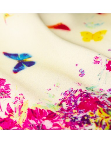 Fular seda 50x175 mariposas